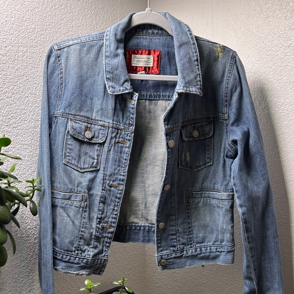 Abercrombie & Fitch Light Blue Denim Jean Jacket